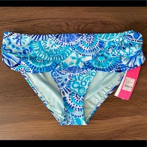 Lilly Pulitzer Lagoon Sarong Hipster Bottom Sz 12